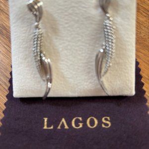 Lagos Caviar Beaded Linear Drop Earrings